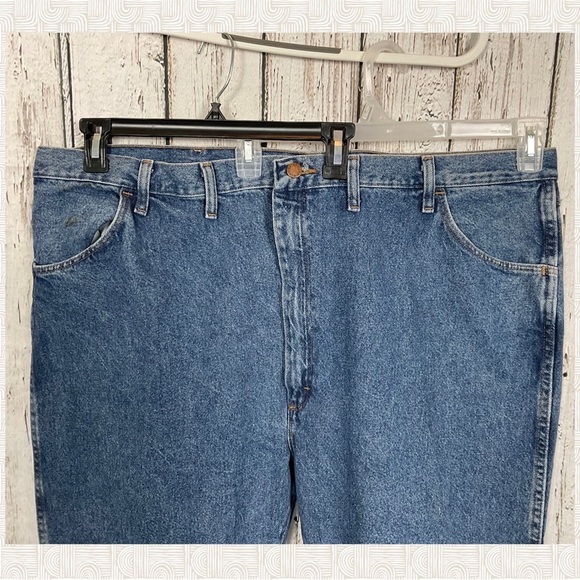 Rustler Extra Rugged Straight Leg Regular Fit Heavyweight Denim Jeans 48 x 30 - Picture 4 of 8